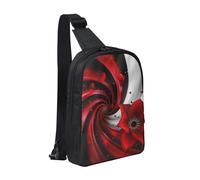 Red Flower Vortex - Borsa a tracolla con stampa a spirale, per uomo e donna, impermeabile, per corridori, allenamento, escursionismo, ciclismo, viaggi