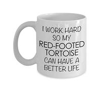 Red Foot Tortoise Pet I Work Hard So My Red Footed Tortoise Can Have A Better Life Tazze Da Caffè Con Manico Tazze In Ceramica Tazza Da Caffè 330Ml Per Tè Latte Succo