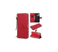 (Red) For Huawei Y6p Solid Color Horizontal Flip Protective Leather Phone Case