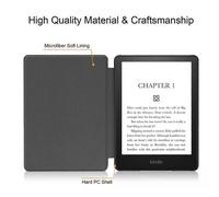 (Red) For Kindle Paperwhite 6 12th 2024 Slim Durable PU Leather Cover Auto Wake/Sleep