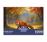 Red Fox 1000 Pieces Jigsaw Puzzles For Adults Challenging Game Stress Relieving Entertainment Exercise The Memory of The Brain for Men, Women, Elders, Seniors 38x26cm/1000pcs
