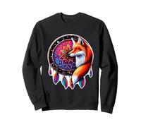 Red Fox Acchiappasogni Floreale Spirituale Boho Style Art Felpa
