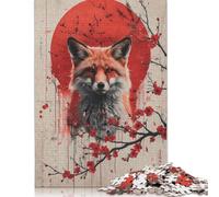 Red Fox And Cherry Blossoms Jigsaw Puzzle Impossibili 1000Pcs Decorazione Per La Casa. Giochi Rilassamento E Intelligence Per Adulti E Ragazzi Da 14 Anni 1000pcs (75x50cm)