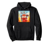 Red Fox Cooking Grill BBQ Funny Gift Red Fox Felpa con Cappuccio