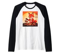 Red Fox Cooking Grill BBQ Funny Gift Red Fox Maglia con Maniche Raglan