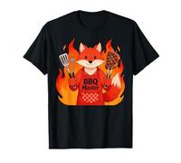 Red Fox Cooking Grill BBQ Funny Gift Red Fox Maglietta