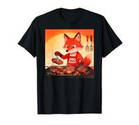 Red Fox Cooking Grill BBQ Funny Gift Red Fox Maglietta