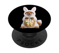 Red Fox Indossare Easter Bunny Divertente Carino Costume PopSockets PopGrip Adesivo