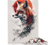 Red Fox Japan Jigsaw Puzzle Impossibili 1000Pcs Decorazione Per La Casa. Giochi Rilassamento E Intelligence Per Adulti E Ragazzi Da 14 Anni 1000pcs (38x26cm)