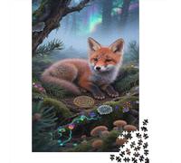 Red Fox Jigsaw Puzzle 1000 Pezzi, Puzzle Fantasy Forest Adulti, Gioco Diabilità Impossibile Puzzle Arte Gioco Intellettivo Familiare Regali Di Festa 1000pcs (75x50cm)