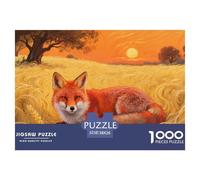 Red Fox Jigsaw Puzzle 1000 Pezzi, Puzzle Sunset Glow Adulti, Gioco Diabilità Impossibile Puzzle Arte Gioco Intellettivo Familiare Regali Di Festa 38x26cm/1000pcs