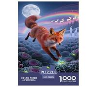Red Fox Jigsaw Puzzle Impossible 1000Pcs Decorazione Per La Casa. Rilassamento E Intelligence Per Adulti E Ragazzi Da 14 Anni 38x26cm/1000pcs