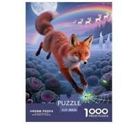 Red Fox Jigsaw Puzzle Impossible 1000Pcs Decorazione Per La Casa. Rilassamento E Intelligence Per Adulti E Ragazzi Da 14 Anni 38x26cm/1000pcs