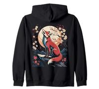 Red Fox Luna Giapponese Felpa con Cappuccio