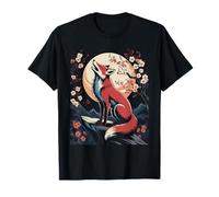 Red Fox Luna Giapponese Maglietta