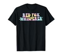 Red Fox Whisperer Funny Animal Lover Fox Groovy Tie Dye Maglietta