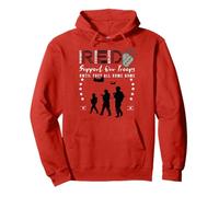 Red Friday Militare Venerdì Indossiamo Rosso Supporto Le nostre truppe Felpa con Cappuccio