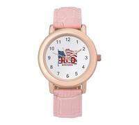 Red Friday Remember Everyone Deployed, elegante orologio analogico al quarzo, da donna, con cinturino in pelle, Stile:, regular, Cinturino