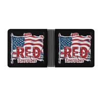 Red Friday Remember Everyone Deployed Portafoglio a due ante in pelle sottile porta carte di credito carino, Stile:, Taglia unica