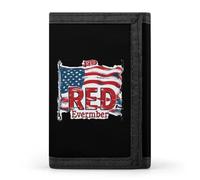 Red Friday Remember Everyone Deployed Portafoglio a tre ante con scomparti per carte di credito, pochette portafogli per uomo e donna, Stile:, Taglia unica