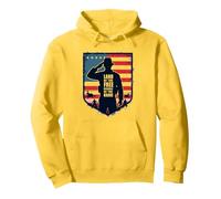 Red Friday Terra patriottica Militare dei Liberi Coraggiosi Felpa con Cappuccio, Unisex per Adulti, Limone, S
