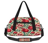 Red Fruit Melograte - Borsone da viaggio per bambini con stampa melograno, leggero, per sport e palestra, per bambini, per la notte, weekender, da portare con sé, Melograno Frutta Rossa, 18.5L x 7.8W