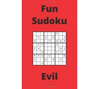 Red Fun Sudoku Book, 9x9 Puzzles, 100 Pages, 5x8, Hard