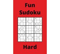 Red Fun Sudoku Book, 9x9 Puzzles, 250 Pages, 5x8, Hard
