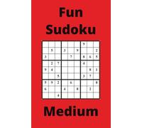 Red Fun Sudoku Book, 9x9 Puzzles, 250 Pages, 5x8, Medium