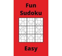 Red Fun Sudoku Book, 9x9 Puzzles, 300 Pages, 5x8, Easy