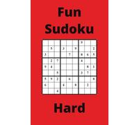 Red Fun Sudoku Book, 9x9 Puzzles, 300 Pages, 5x8, Hard