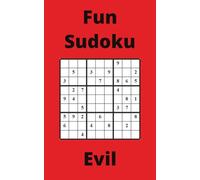 Red Fun Sudoku Book, 9x9 Puzzles, 50 Pages, 5x8, Evil