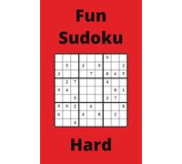 Red Fun Sudoku Book, 9x9 Puzzles, 50 Pages, 5x8, Hard