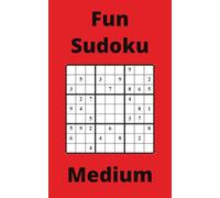 Red Fun Sudoku Book, 9x9 Puzzles, 50 Pages, 5x8, Medium