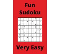 Red Fun Sudoku Book, 9x9 Puzzles, 50 Pages, 5x8, Very Easy