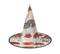 Red Funghi Stampa Halloween Cono Strega Cappello Steeple Mago Cappello di Carnevale Accessori Per Festa Unisex