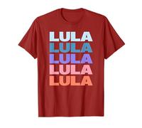 Red: Funny Modern Repeated Text Design Lula Maglietta