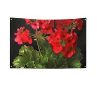 Red Geraniums Flag 119,4 x 177,8 cm No Fade Welcome Flag Garden Yard House Bandiere decorative Garden Yard Sign Indoor Outdoor Banner Party Home Decor