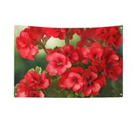 Red Geraniums Flag 119,4 x 177,8 cm No Fade Welcome Flag Garden Yard House Bandiere decorative Garden Yard Sign Indoor Outdoor Banner Party Home Decor