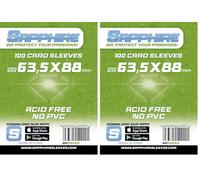 Red Glove - 100 Sapphire Sleeves Green 63,5 x 88 SPGREEN (Confezione da 2)