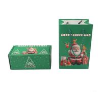 Red Green Holiday Surprise Box 21 cm pieghevole rosso verde vacanze (6