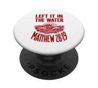 Red Groovy Wave l'ha lasciata nell'acqua Matthew 28:19 PopSockets PopGrip Adesivo