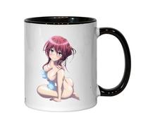 Red Hair Shower Anime Style Pin Up Babe tazza in ceramica per tè e caffè nero