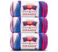 Red Heart All in One Granny Square Grande Phenomenon - 3 confezioni da 250 g, 100% acrilico, pettinato, #4 (medio), 400 m, per maglia/uncinetto