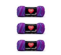 Red Heart Confezione da 3 - Grape Fizz - 198 g - Acrilico - 4 Medium (pettinato) - 300 metri - Lavoro a maglia, uncinetto, artigianato e amigurumi