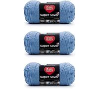 Red Heart, Confezione da 3 matasse di filato acrilico Super Saver, da 198 g, 4 medio (pettinato), 332,8 m, per maglia/uncinetto, pervinca