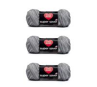 Red Heart, Confezione da 3 matasse di filato Super Saver, grigio screziato (Dove)