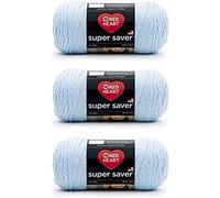 Red Heart - Filato Super Saver, blu chiaro, confezione da 3 gomitoli da 198 g, acrilico, medio 4 (pettinato), 300 metri, per maglia/uncinetto