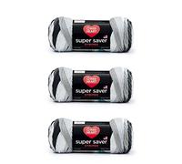 Red Heart Filato Super Saver, confezione da 3, a righe di giornale, 3 pezzi