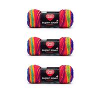 Red Heart - Filato Super Saver, confezione da 3, a strisce 3 pezzi